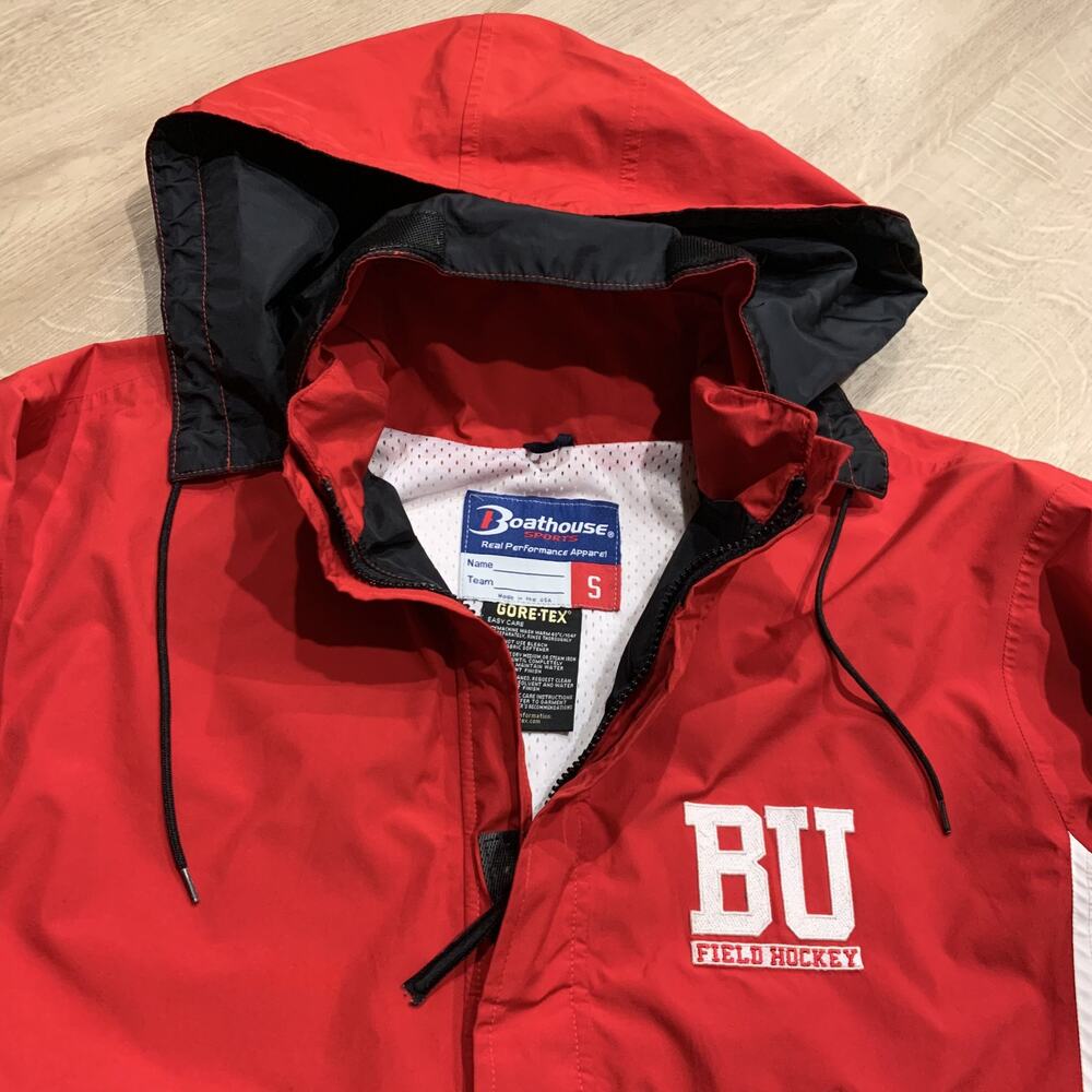 Vintage Boathouse Sports Boston University Field Hockey Jacket Men's Small S Red - Picture 2 of 8